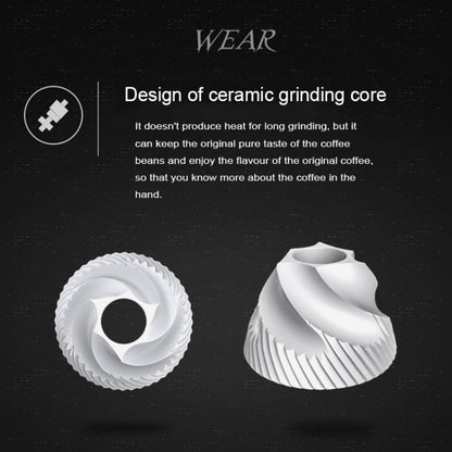 Portable Conical Burr Mill Manual Stainless Steel Bean Pepper Hand Crank Coffee Grinder, Gift Box Package, Coffee Bean Grinder