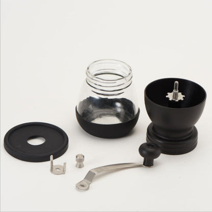Portable Conical Burr Mill Manual Spice Herbs Hand Grinding Machine Coffee Bean Grinder with Seal Pot, With Seal Pot