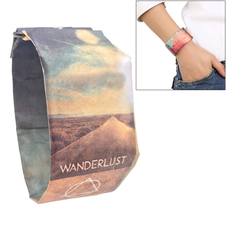 Travel Pattern Creative Fashion Waterproof Paper Watch Intelligent Paper Electronic Wristwatch, Travel Pattern