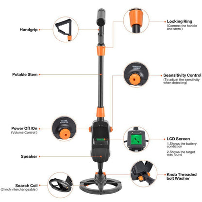 MD1008A Underground Metal Detector Children Toy Detector with LCD Screen, Measuring Range: 10cm, MD1008A