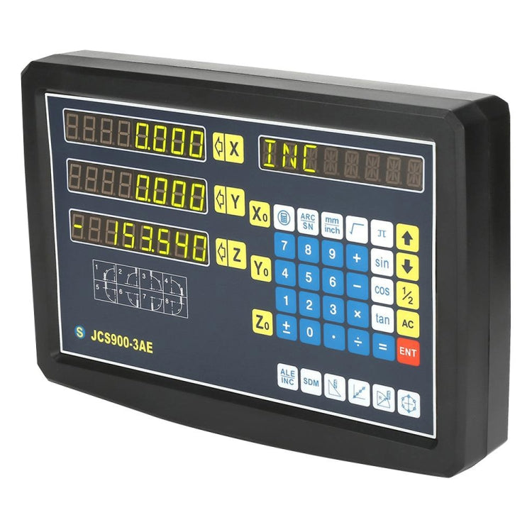 JCS900-3AE Three Axes Digital Readout Display Milling Lathe Machine, AU Plug, JCS900-3AE