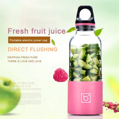 Bingo 500ml Mini Portable USB Rechargeable Electric Juicer Cup  Juicer Blender, 22000 Revolutions Per Minute, 2 Blade Head Pink, 2 Blade Head Green, 2 Blade Head Blue, 2 Blade Head Purple, 2 Blade Head Red
