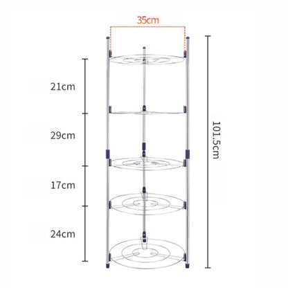 Multi-function Kitchen Pot Rack Five-layer Wok Soup Pot Stainless Steel Pot Rack, Five-layer