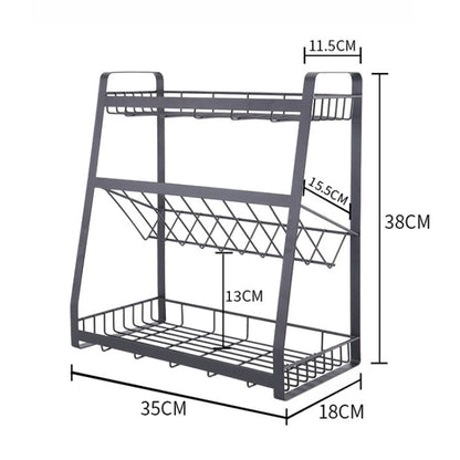 Creative Kitchen Three-layer Storage Shelf Spice Rack, 2