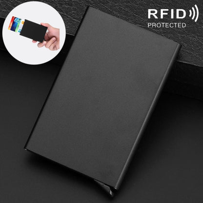 Antimagnetic Stainless Steel PU Business Card Holder Credit Card Case, Size: 10*6.2*0.8cm