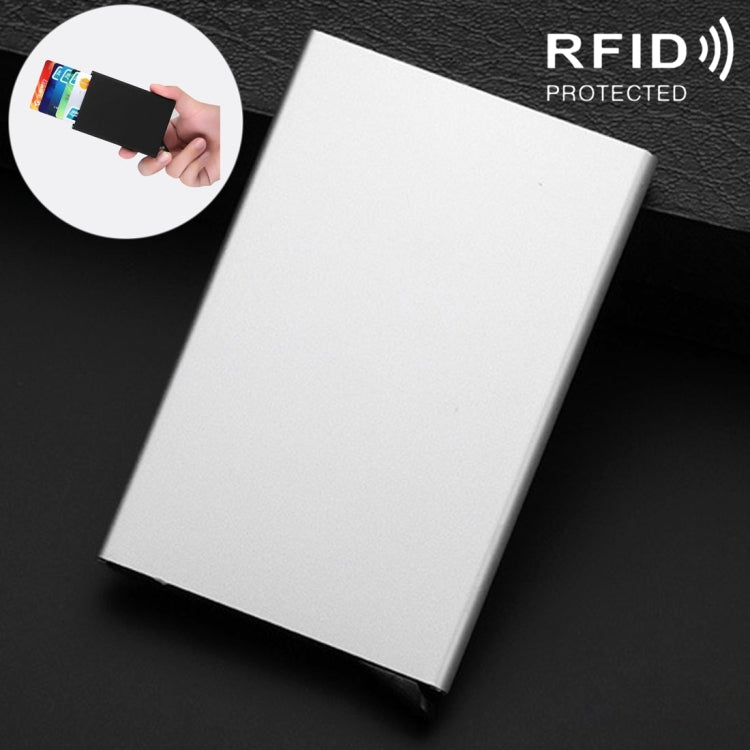 Antimagnetic Stainless Steel PU Business Card Holder Credit Card Case, Size: 10*6.2*0.8cm