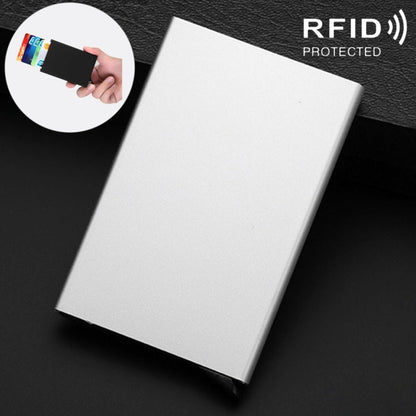 Antimagnetic Stainless Steel PU Business Card Holder Credit Card Case, Size: 10*6.2*0.8cm