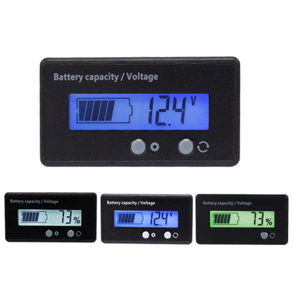 H6133 12V-84V Lead-acid Battery Voltage Tester Percentage Voltmeter Gauge Lithium Battery Status Monitor, 12V-84V White Light, 12V-84V Blue Light, 12V-84V Green Light
