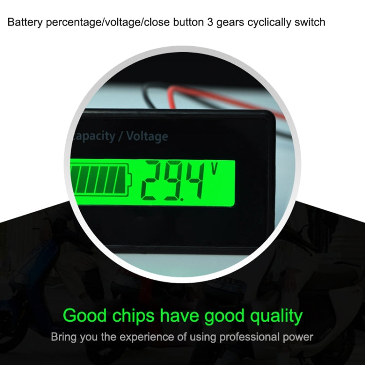 H5 12V-48V Lead-acid Battery Voltage Tester Percentage Voltmeter Gauge Lithium Battery Status Monitor, 12V-48V Green Light, 12V-48V White Light, 12V-48V Blue Light