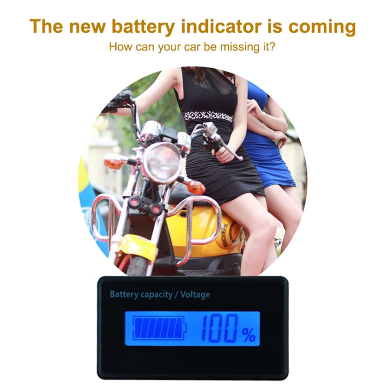 H5 12V-48V Lead-acid Battery Voltage Tester Percentage Voltmeter Gauge Lithium Battery Status Monitor, 12V-48V Green Light, 12V-48V White Light, 12V-48V Blue Light