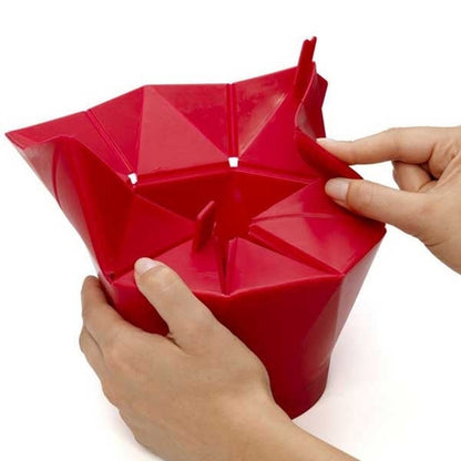 2 PCS Creative Foldable Silicone Microwave Popcorn Maker, Foldable Silicone
