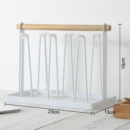 Iron Kitchen Cup Holder Drain Shelf