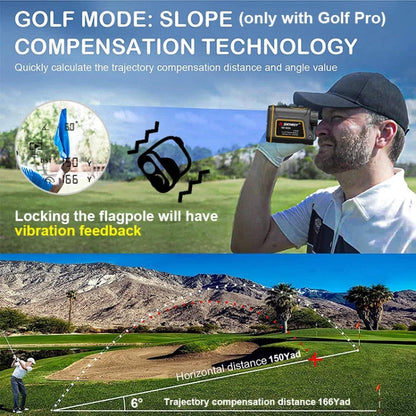 SNDWAY SW1500A Handheld Outdoor Waterproof Telescope Range Finder Distance Measurer, 1500m, 1500m