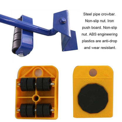 Heavy Furniture Home Trolley Lift And Move Slides Kit 4 Rollers & Furniture Lifter Mover Transport Set