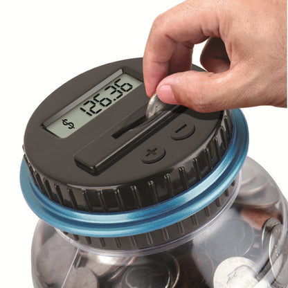 Digital Counting Money Coin Bank, For US Dollar, For Euro, For Pound Sterling