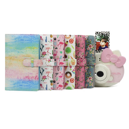 Dessert Pattern 3 inch DIY PU Mini Creativity Insert Type 32 Pages Exquisite Photo Album for Polaroid, Dessert