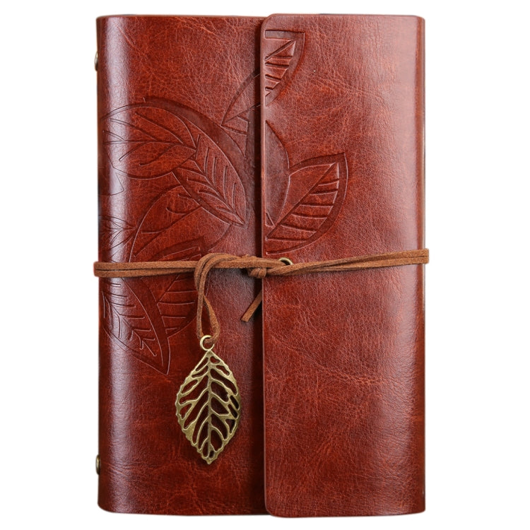 Creative Retro Autumn Leaves Pattern Loose-leaf Travel Diary Notebook, Size: S, S