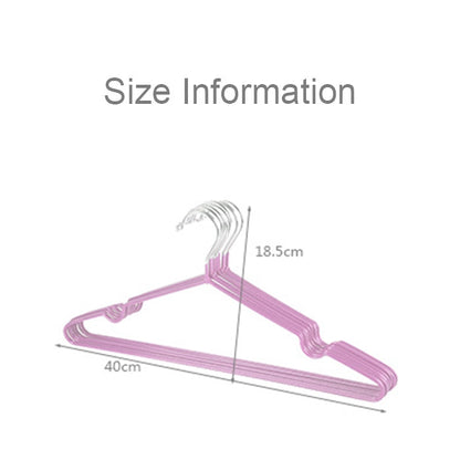 10pcs Household Stainless Steel PVC Coating Anti-skid Traceless Clothes Drying Rack