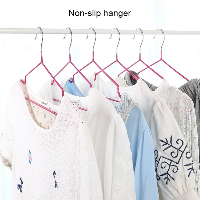 10pcs Household Stainless Steel PVC Coating Anti-skid Traceless Clothes Drying Rack