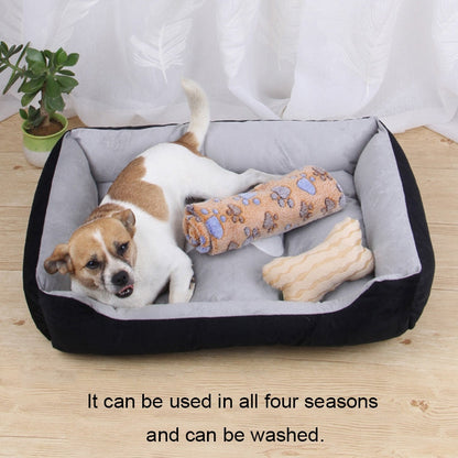 Dog Bone Pattern Big Soft Warm Kennel Pet Dog Cat Mat Blanket, Size: XS, 50×40×15cm, Size: XS