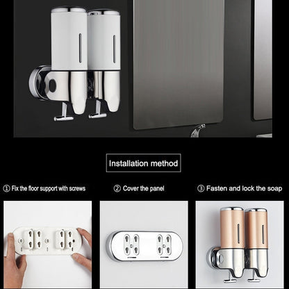 Hotel Shower Manual Dispenser Wall Mounted Washing Liquid Shampoo Soap Bottle, Capacity: 500ml, 500ml/Silver, 500ml/White, 500ml/Dark Red, 500ml/Green, 500ml/Gold, 500ml/Blue, 500ml/Purple