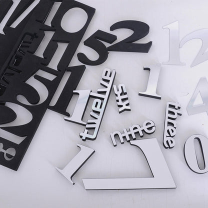 Creative 3D Mirror DIY Wall Sticker Clock, Size: 120*120cm, Size: 120*120cm(White), Size: 120*120cm(Yellow), Size: 120*120cm(Black)