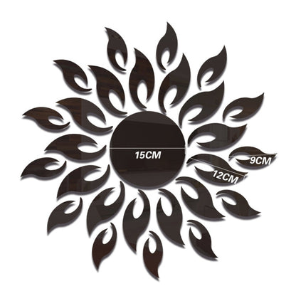 Sunflower Mirror Wall Sticker Bedroom Living Room Decoration Wall Stickers, Sunflower Black, Sunflower Glod, Sunflower  Silver