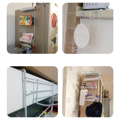 Multi-layer Fridge Storage Rack Side Shelf Sidewall Holder Multi-function Kitchen Organizer Household, Size: 25 x 9.5 x 62cm, 25 x 9.5 x 62cm