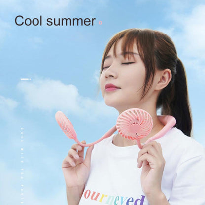 Creative Mini Hanging Neck Type Fan Outdoor LED Fan, F008 (White), F008 (Black), F008, F008 (Blue)