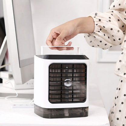 Mini Desktop Cooling Fan Humidifier Air Conditioning Fan Moisturizing Spray Fan, without Remote Control
