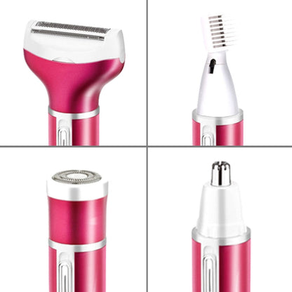 4 In 1  USB Rechargeable Vibrissa Eyebrows Trimmer Body Hair Denuding Machine Set with USB Cable, 4 In 1