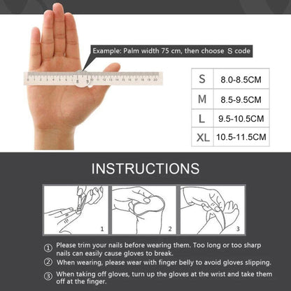 100 PCS Disposable PVC Examination Gloves Household Transparent Touchable Protective Gloves, Size: L, 100 PCS L