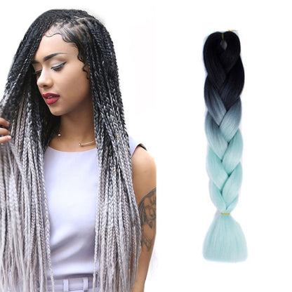 Fashion Color Gradient Individual Braid Wigs Chemical Fiber Big Braids, Length: 60cm(04 Black+Red), 04, 05, 07, 09, 10, 11, 12, 13, 14, 19, 20, 22, 23, 24, 32, 33, 39, 40, 41, 48, 52, 53, 55, 57