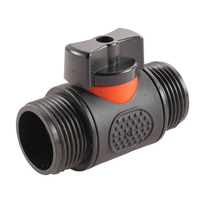 20mm MDPE Straight with In-Line BSPM Valve and 20mm Barbed Straight