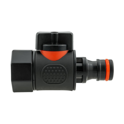 IBC 2” S60X6 Cap with BSPF Thread-Quick Connect Male Valve and Hose Connector 3/4" BSPF