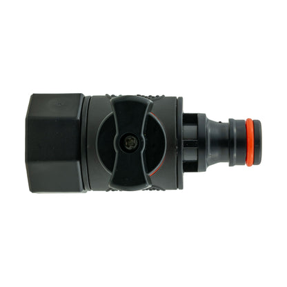 IBC 2” S60X6 Cap with BSPF Thread-Quick Connect Male Valve and Hose Connector 3/4" BSPF