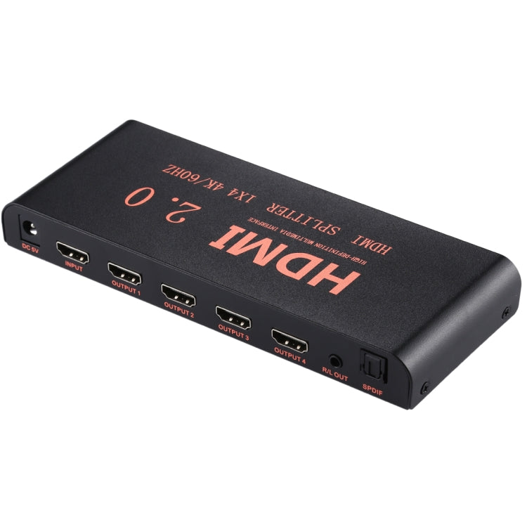 CY-042 1X4 HDMI 2.0 4K/60Hz Splitter, EU Plug, 1X4