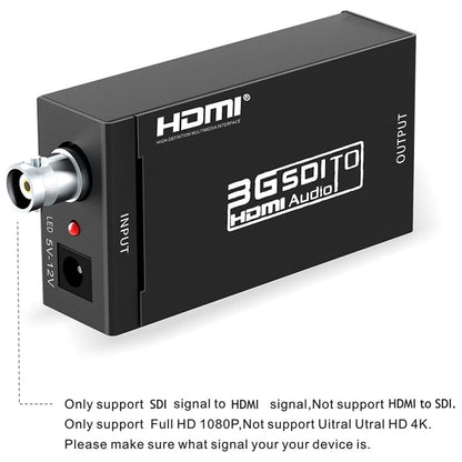NEWKENG S008 Mini SD-SDI / HD-SDI / 3G-SDI to HDMI Video Converter, S008 Mini SD-SDI / HD-SDI / 3G-SDI to HDMI