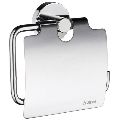 Smedbo Home Toilet Roll Holder with Cover – Polished Chrome HK3414