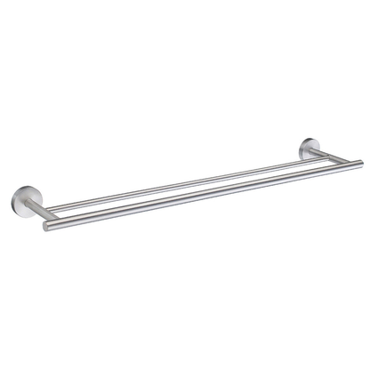 Smedbo Home Double Towel Rail 65cm Brushed Chrome HS3364
