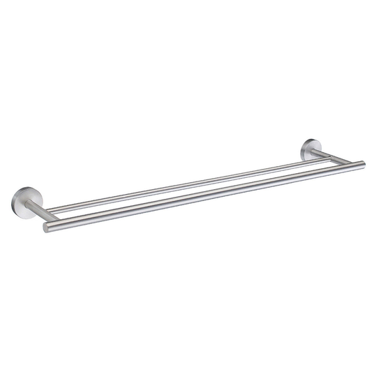 Smedbo Home Double Towel Rail 65cm Brushed Chrome HS3364