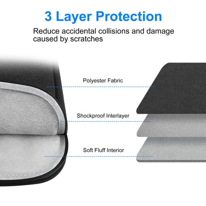 HAWEEL Laptop Sleeve Case Zipper Briefcase Bag with Handle for 14-15 inch Laptop, For 14-15 inch Laptop (with Handle)