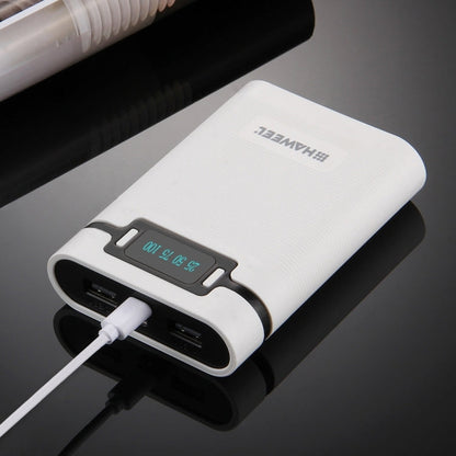 HAWEEL DIY 4 x 18650 Battery (Not Included) 10000mAh Power Bank Shell Box with 2 x USB Output & Display for iPhone, Galaxy, Sony, HTC, Google, Huawei, Xiaomi, Lenovo and other Smartphones, DIY 4 x 18650 10000mAh  Battery (US)                           ...