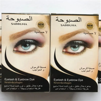Professional Eyelash Eyebrow Dye Gel - 15-Minute Fast Tint Brown Black Color Cream Kit