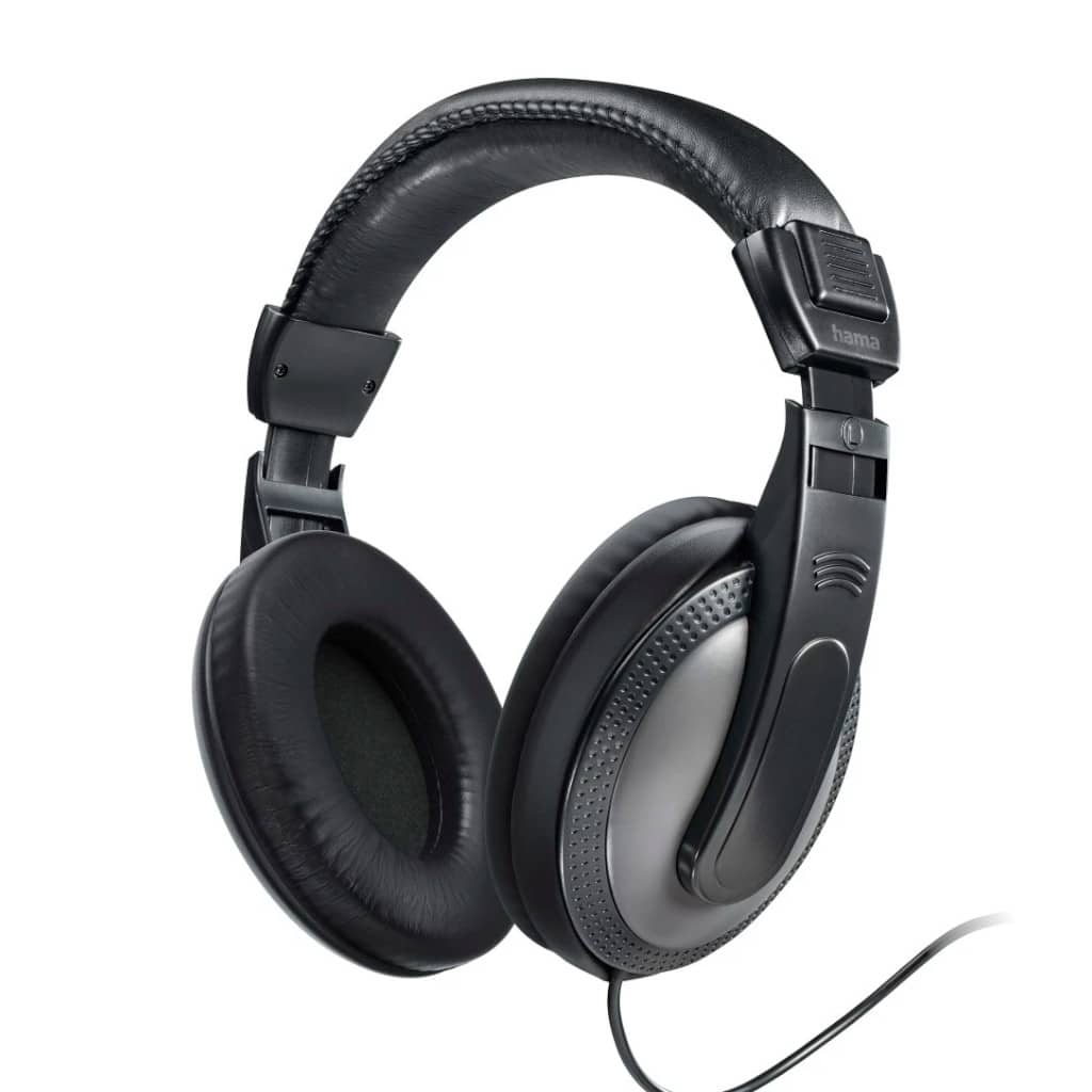 Hama Shell Wired Over-Ear Headphones, 2 Metre Cable, Black