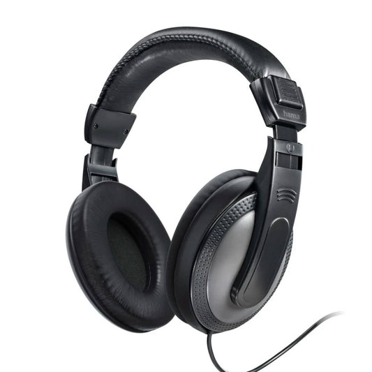 Hama Shell Wired Over-Ear Headphones, 2 Metre Cable, Black
