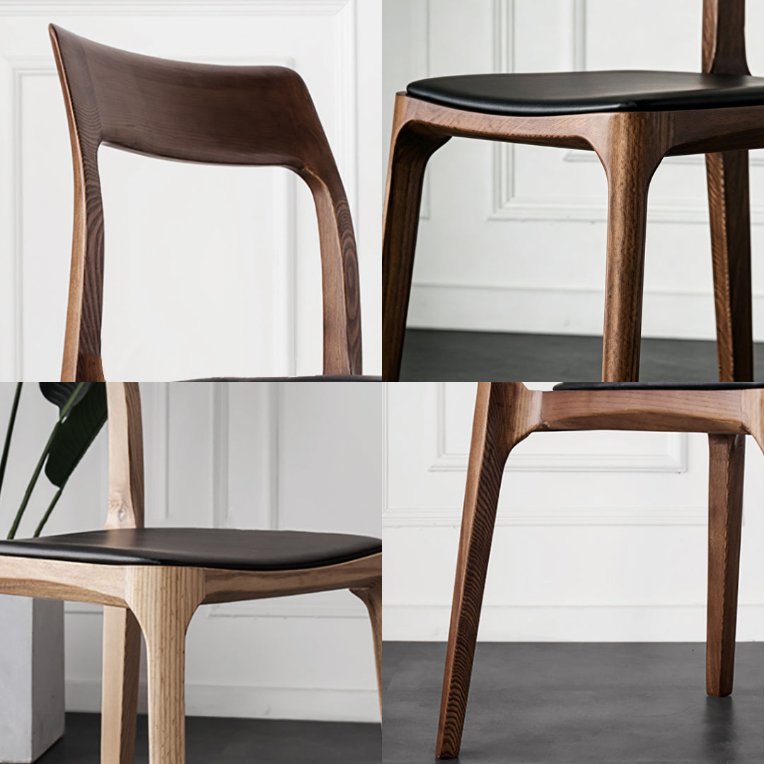 A Set Of 2 Hans CH3 Dining Chairs, Dark Oak, Light Oak