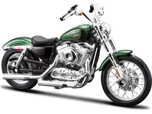 Harley-Davidson XL1200V Seventy-Two 2012 Green 1:18 Scale Maisto Diecast Model