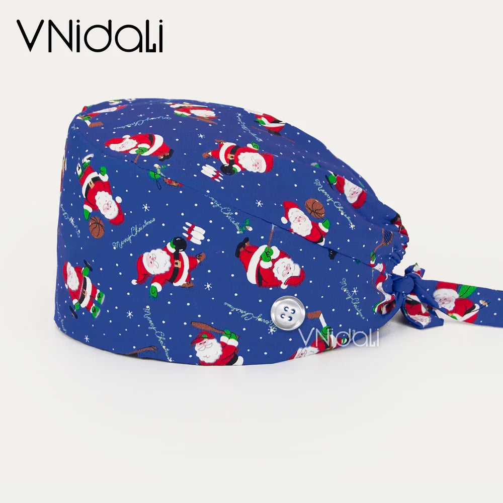 Solid color scrub cap with button pet grooming working Caps  surgical cap Lab work hat  womens Scrub hats nurse accessories