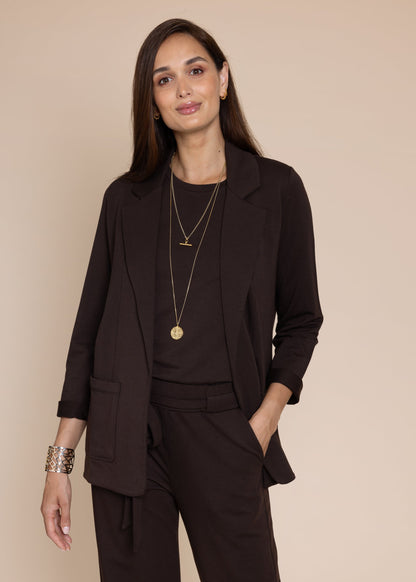 CIRCE soft blazer, chocolate
